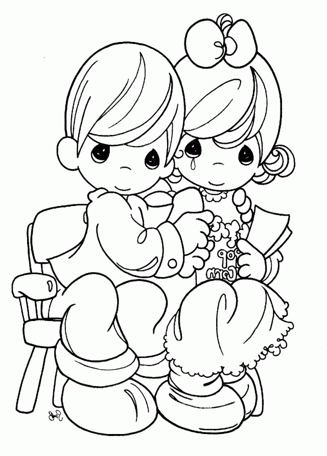 precious moments coloring pages love