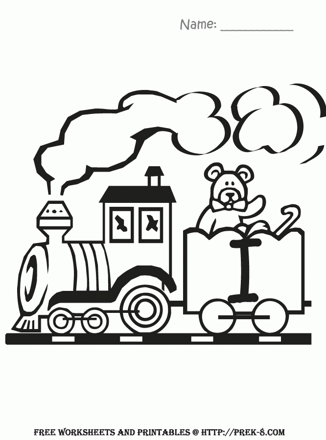 g pages of train Colouring Pages