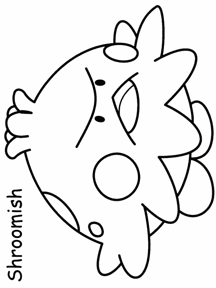 coloring pages shroomish pokemon