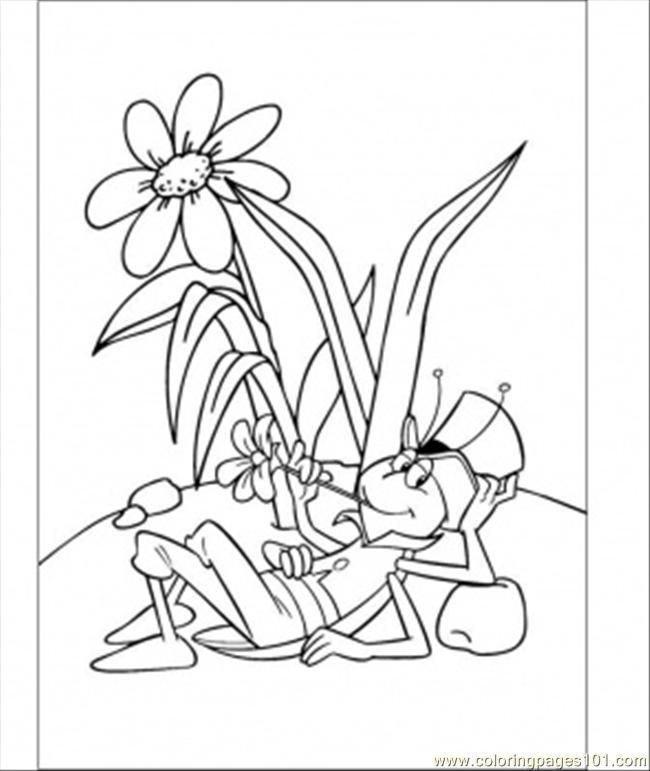 Coloring Pages Flip The Grasshopper | free printable