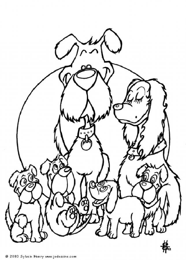 dog family coloring pages - Clip Art Library