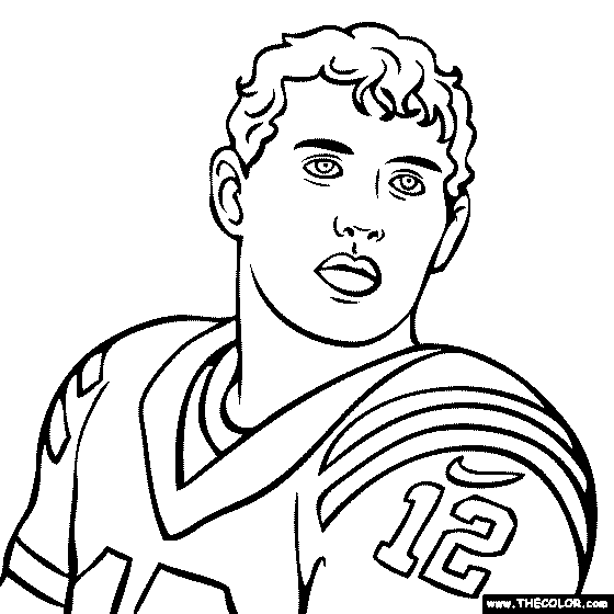 drew brees coloring sheet - Clip Art Library