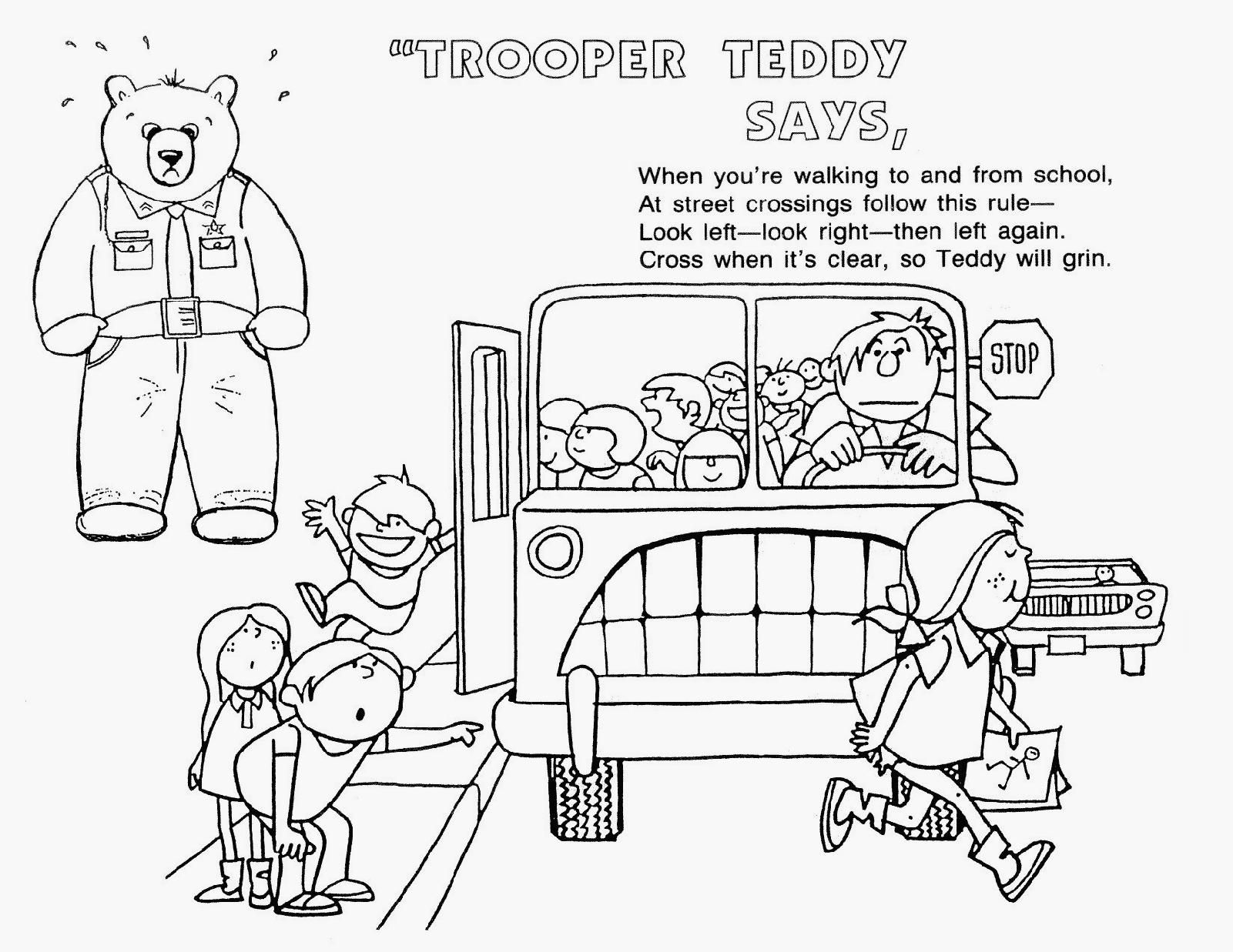 Road Safety Colouring Pages Clip Art Library