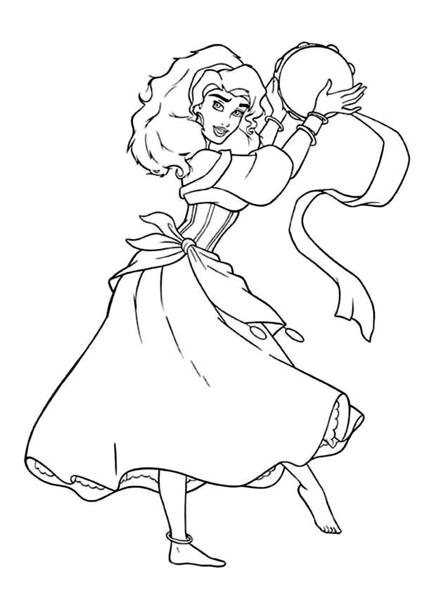 esmeralda coloring pages pdfs the hunchback of notre dame