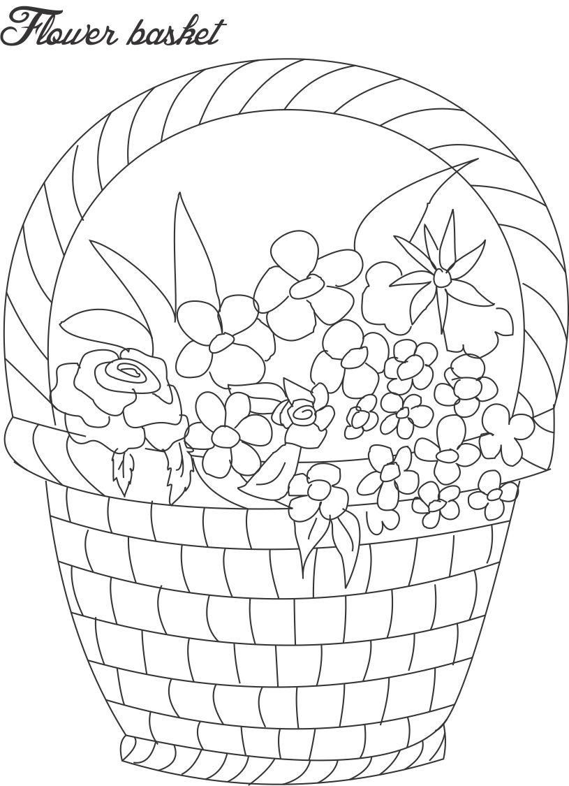 Flower Basket Drawing || How to Draw Flower Vase Step by Step || Draw Basket  || Creativity Studio. - YouTube
