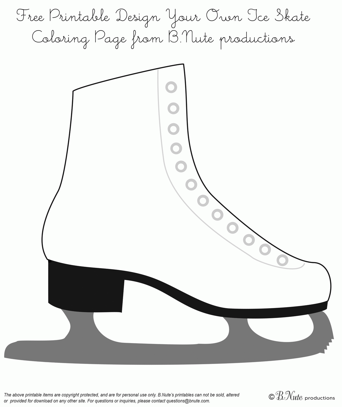 ice skating coloring pages - Clip Art Library