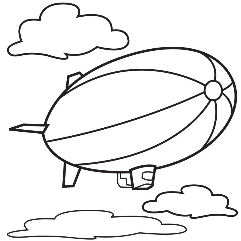Vintage Hot Air Balloon Coloring Page | Clipart library| free printable
