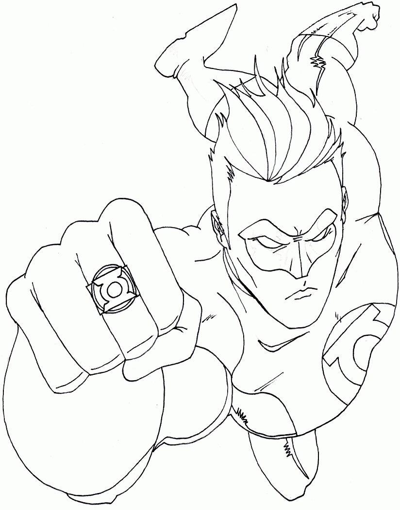 the flash and green lantern coloring pages
