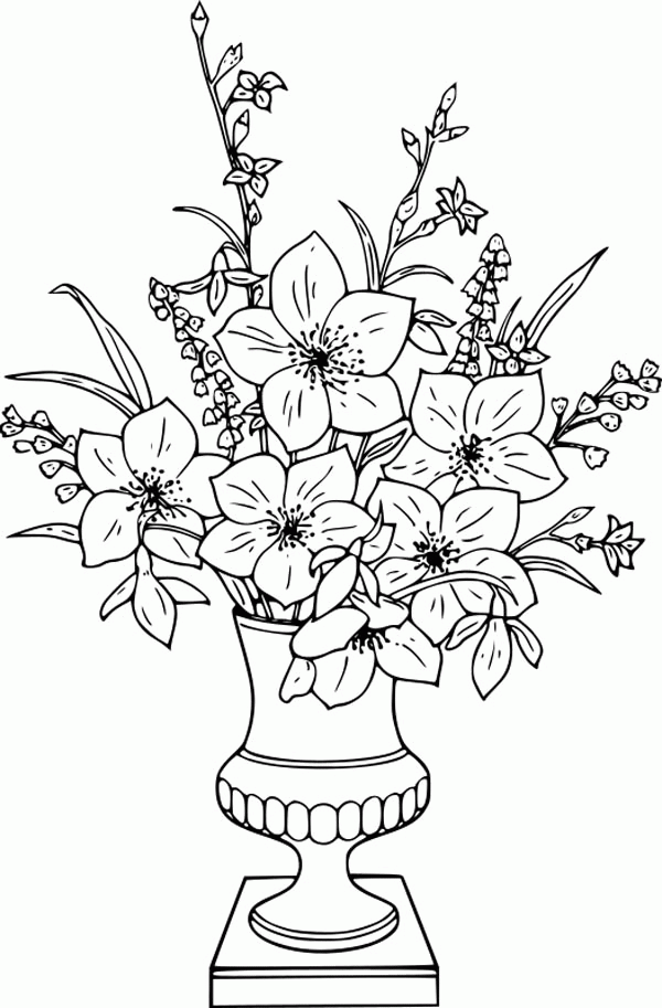 Rose Flower Vase Coloring Stock Illustrations – 204 Rose Flower Vase  Coloring Stock Illustrations, Vectors & Clipart - Dreamstime