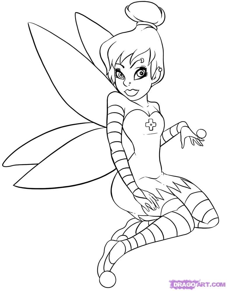 drawing easy tinkerbell - Clip Art Library