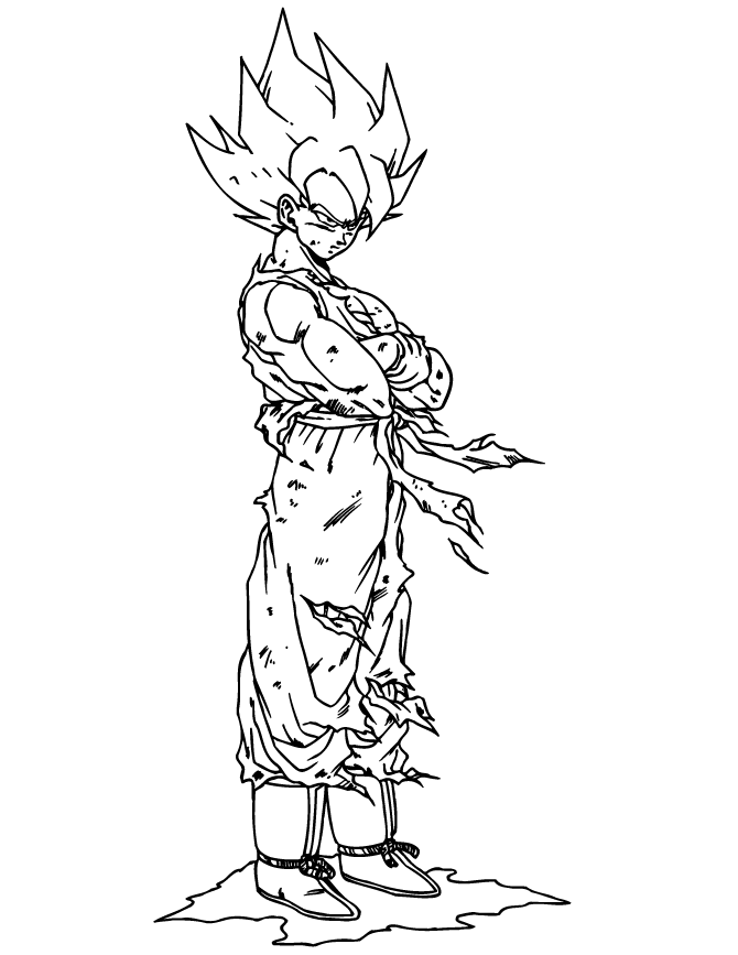 Free Printable Dragon Ball Z Coloring Pages 