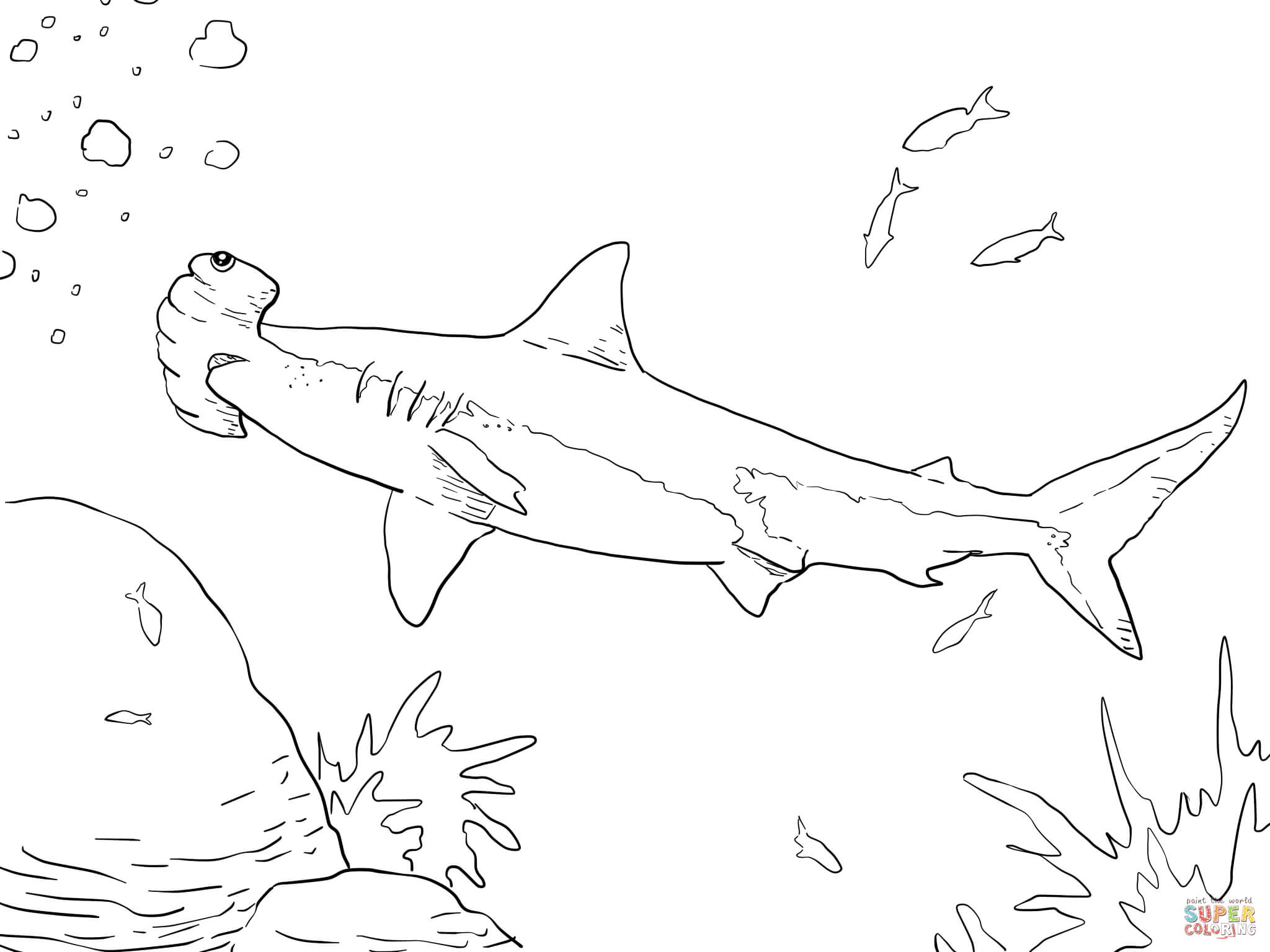 hammerhead shark coloring pages - Clip Art Library