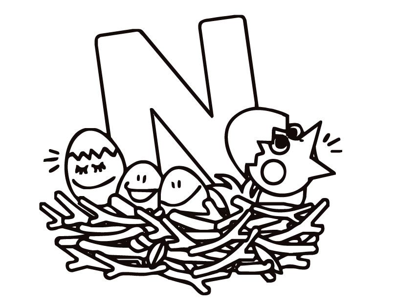 Free Letter N Coloring Pages Preschool, Download Free Letter N Coloring