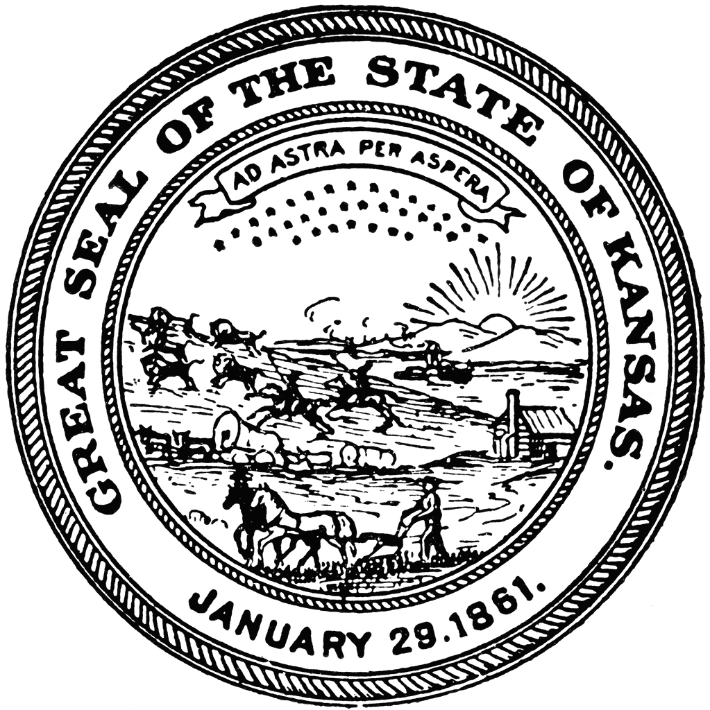 Kansas State Seal Coloring Page