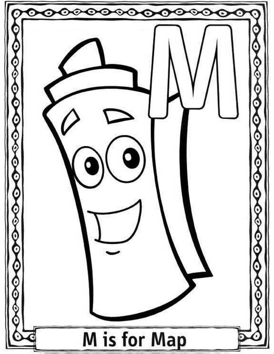 Dora the Explorer Map Coloring Pages - Get Coloring Pages