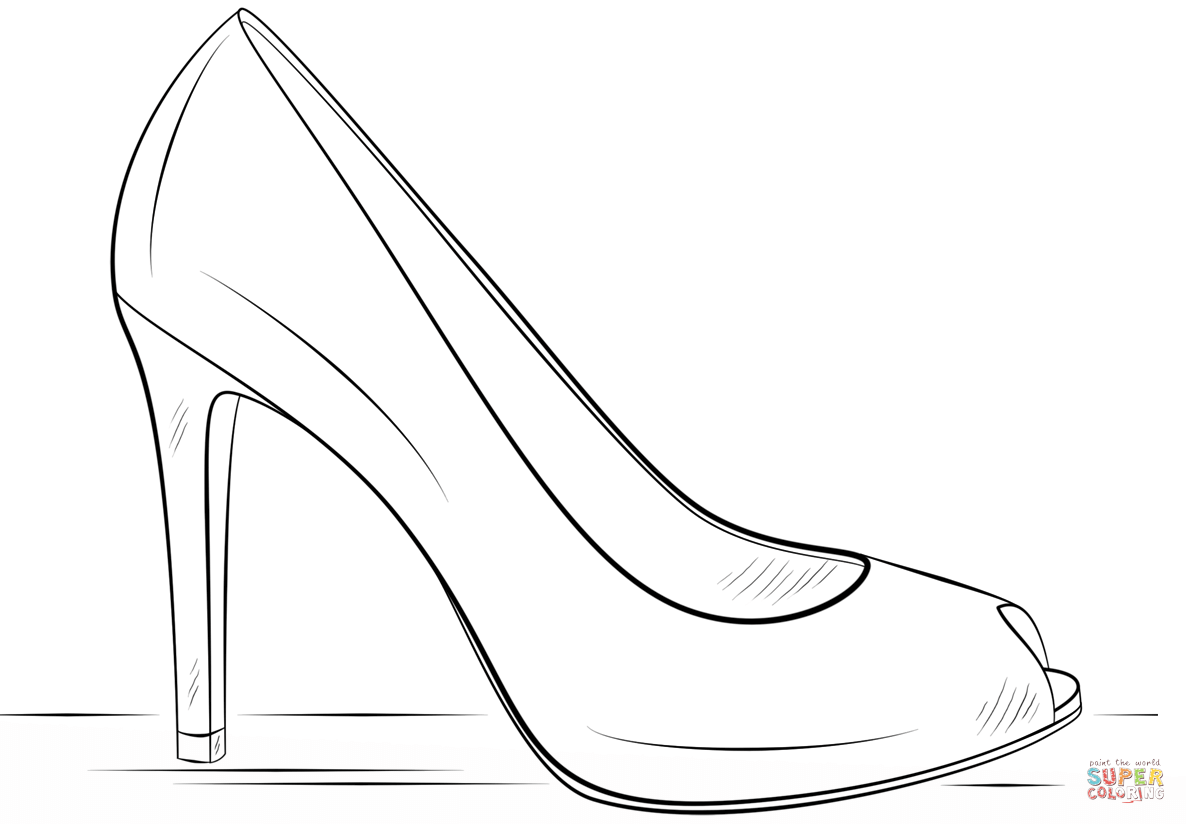 Free Coloring Page Shoes, Download Free Coloring Page Shoes png images ...