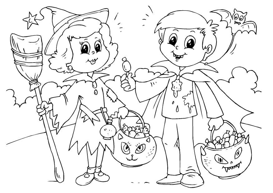 Trick Or Treat Coloring Page