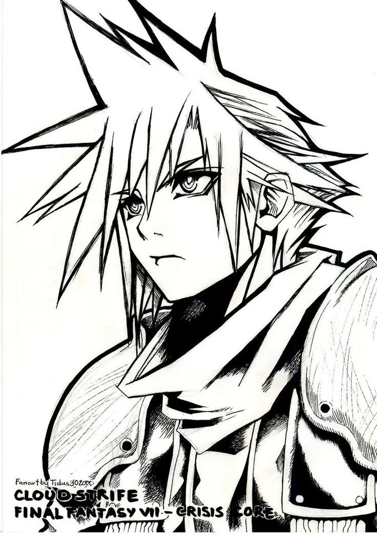 Free Final Fantasy 7 Coloring Pages, Download Free Final Fantasy 7 ...