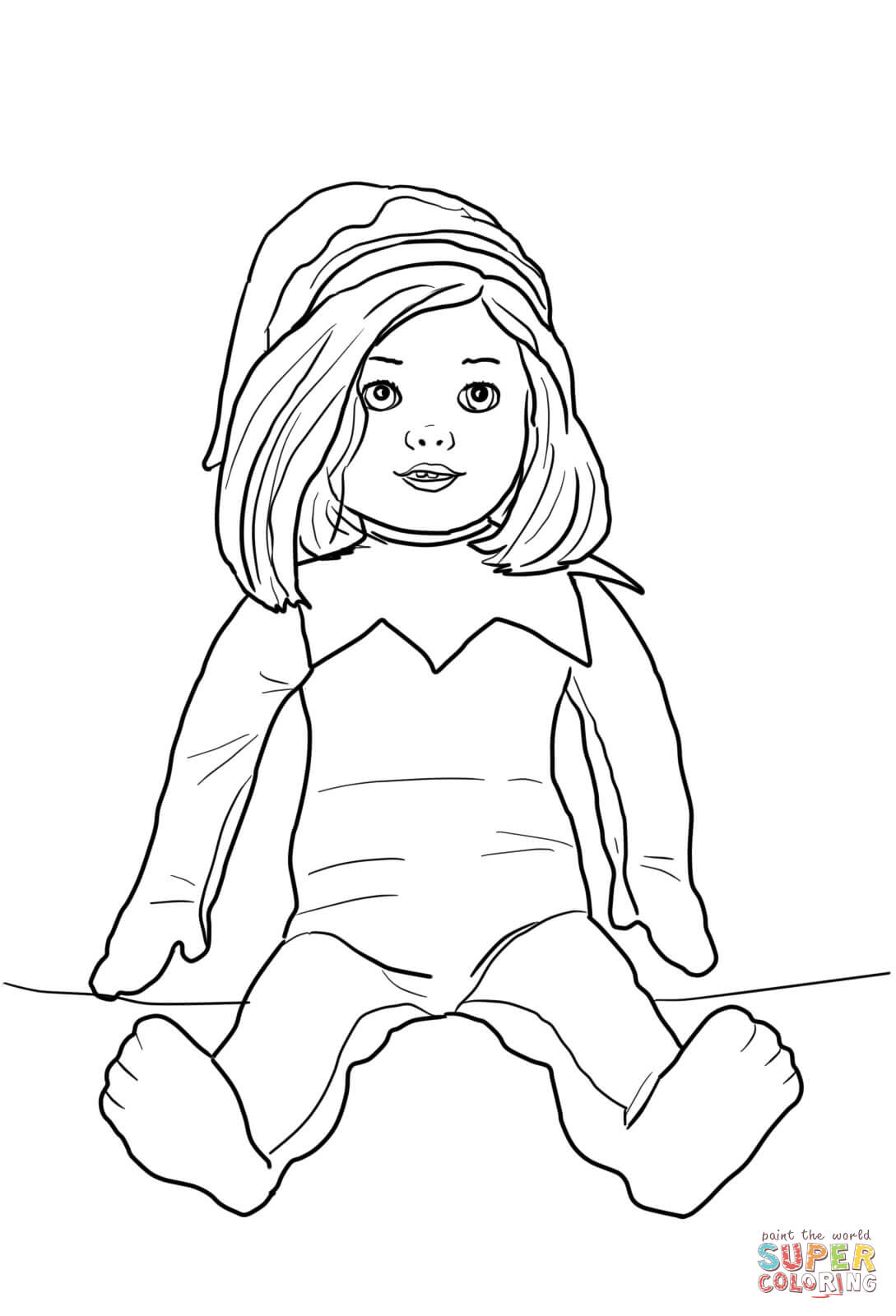 Elf Shelf Coloring Pages Clip Art Library