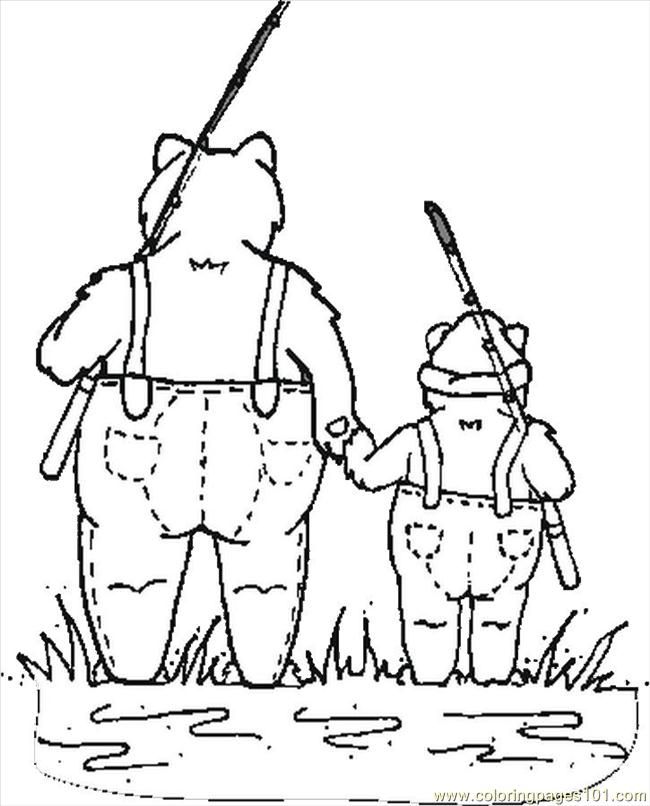 Dad And Son Coloring Page