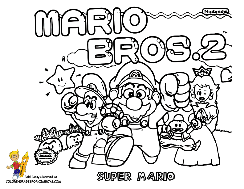 All Mario Character Coloring Pages - Free Printable Sheets for Kids