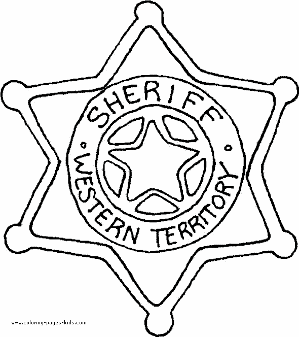 police badge coloring pages