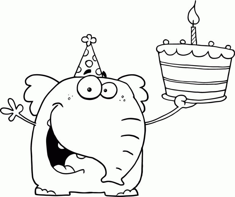 Happy 1st Birthday Coloring Pages | Online Coloring Pages