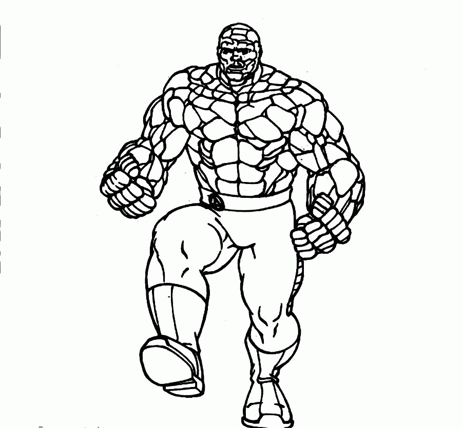 Fantastic Four Rock Guy Drawing Clip Art Library 