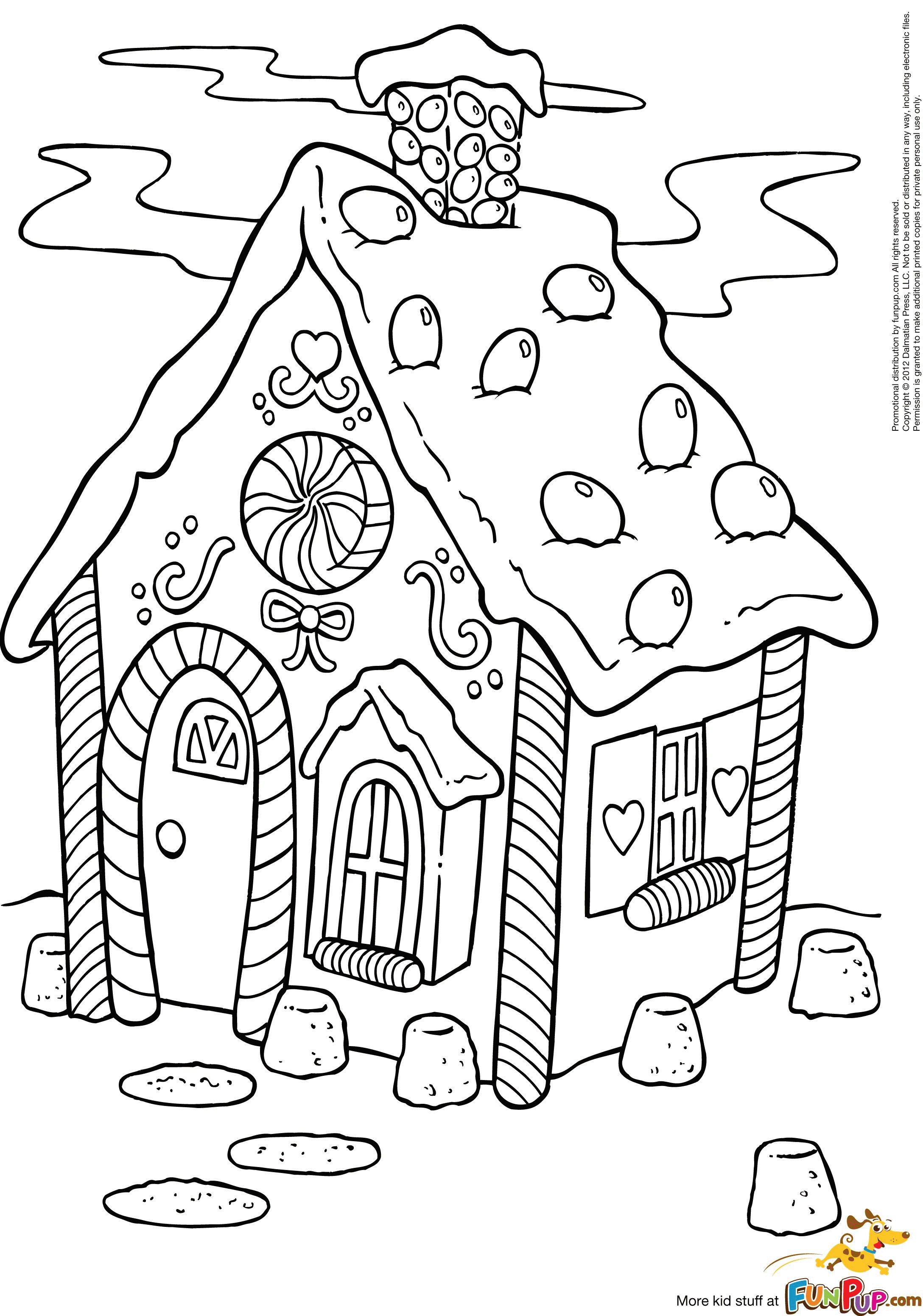 candy house coloring page