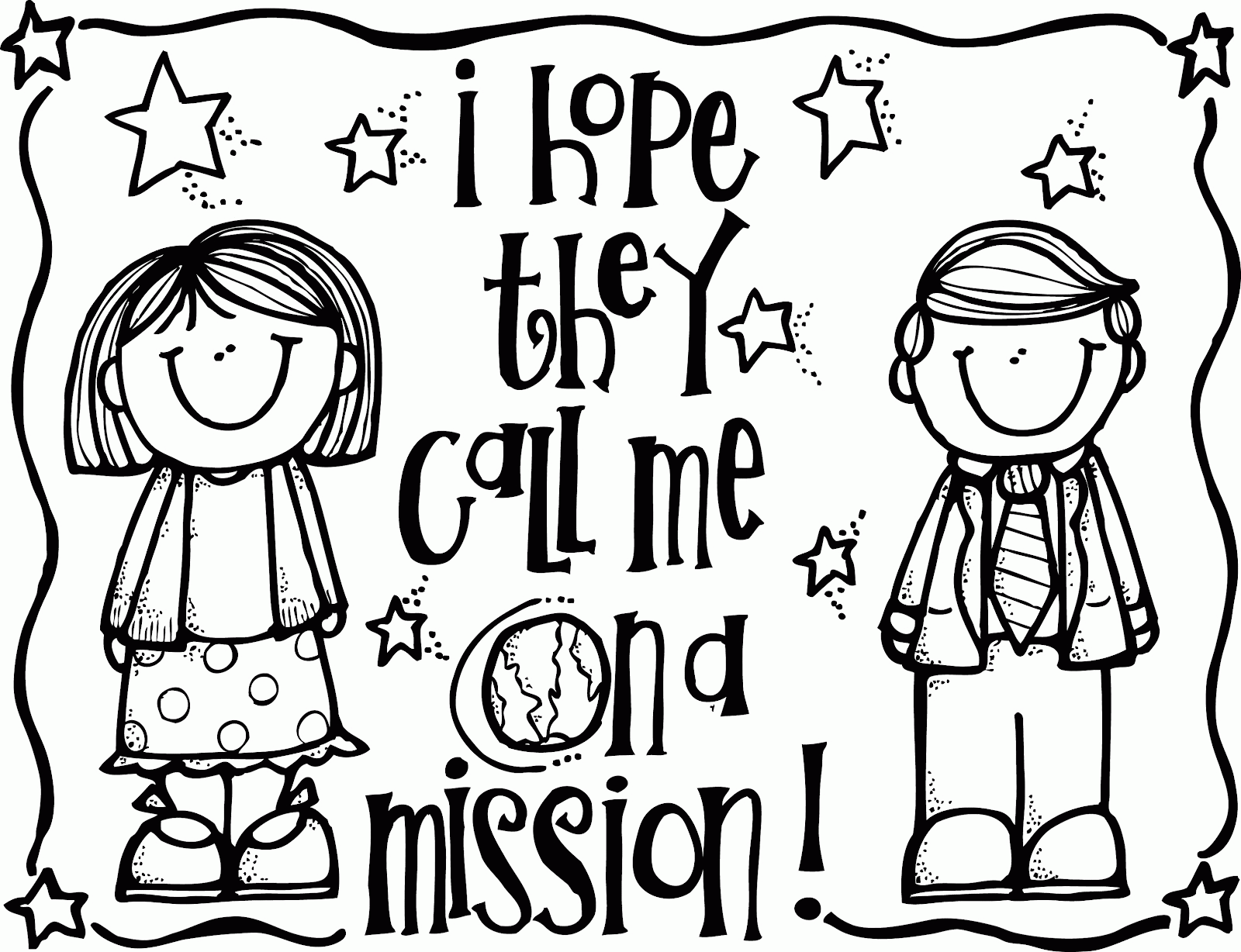 Lds Primary Missionary Coloring Page Clip Art Library