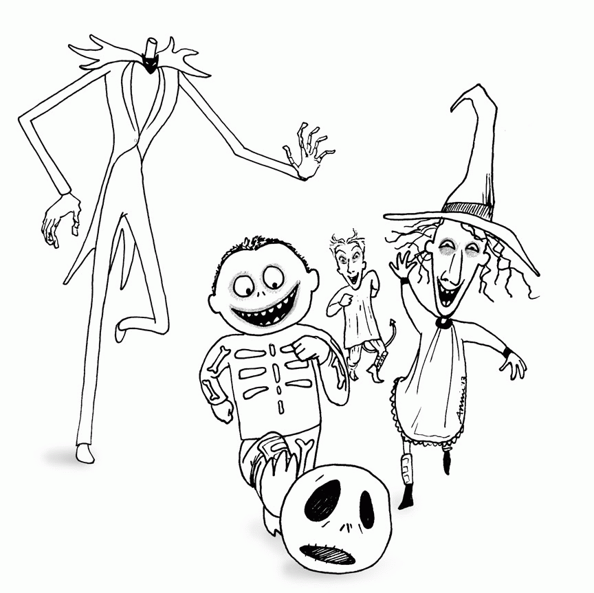 The Nightmare Before Christmas Coloring Pages