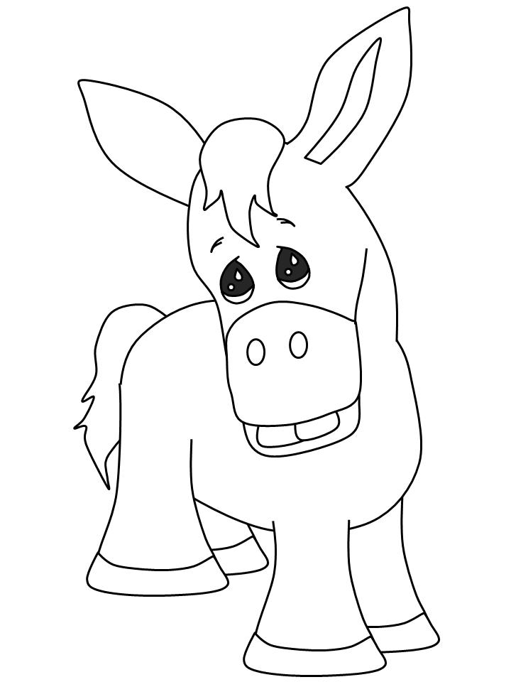 Donkey coloring pages | Coloring