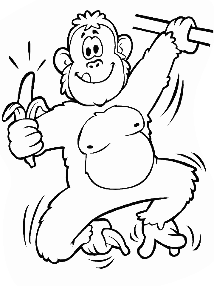 desenho de macaco para colorir - Clip Art Library