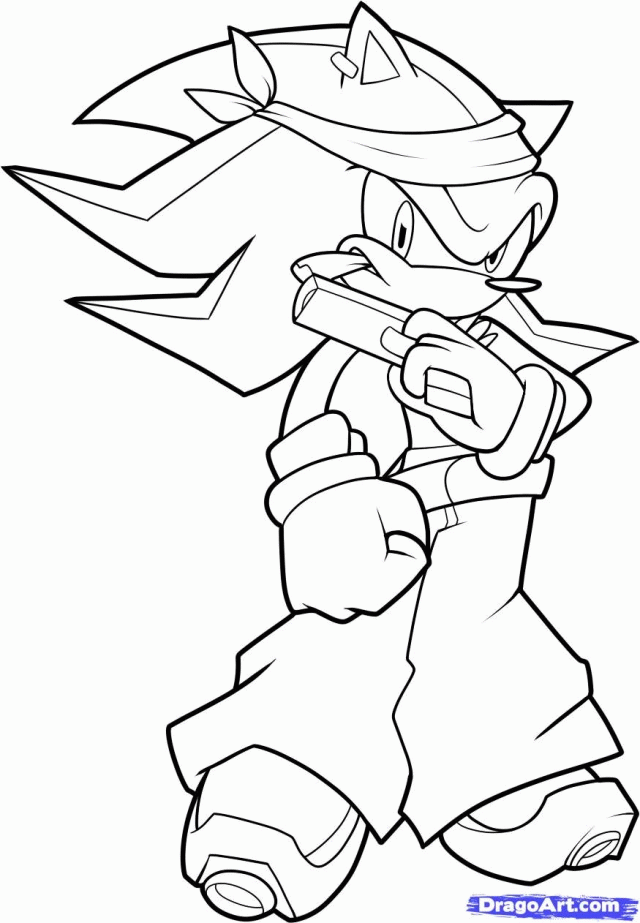 Shadow The Hedgehog Coloring Pages - Shadow The Hedgehog Color - 671x1190  PNG Download - PNGkit