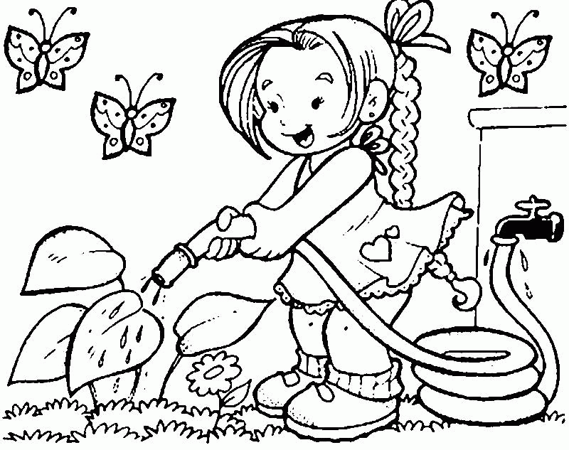 Spring Pictures To Color | Free coloring pages