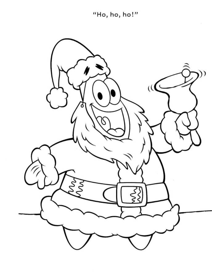 spongebob coloring pages christmas - Clip Art Library