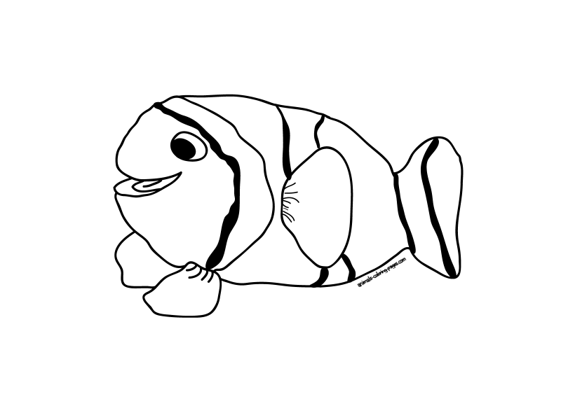 Coloring Pages A Clown Fish - HD Printable Coloring Pages