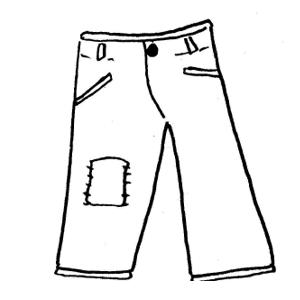 pants clip art black and white
