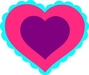 Layered Heart Icon - Colorful Love Symbol for Digital Design