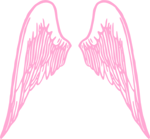 Pink Angel Wings Silhouette - Free Vector Graphic for Spiritual & Creative Projects