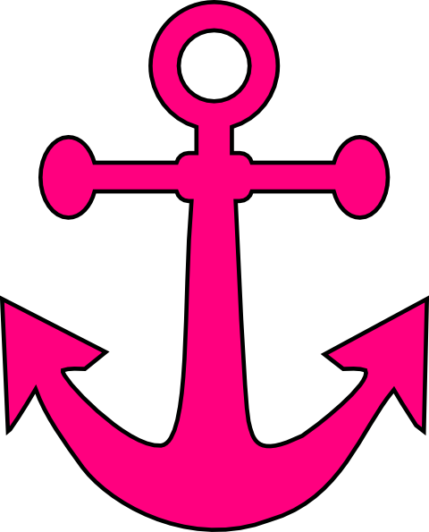 Pink Anchor Icon - Nautical Symbol for Web & Print Design