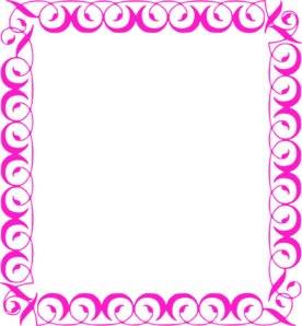 Pink Ornamental Frame Border - Decorative Graphic for Design Projects