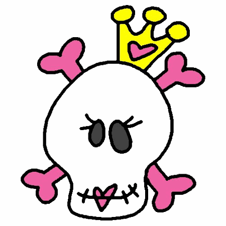 Cute Skull with Crown - Whimsical Gothic Illustration for Design & Merch