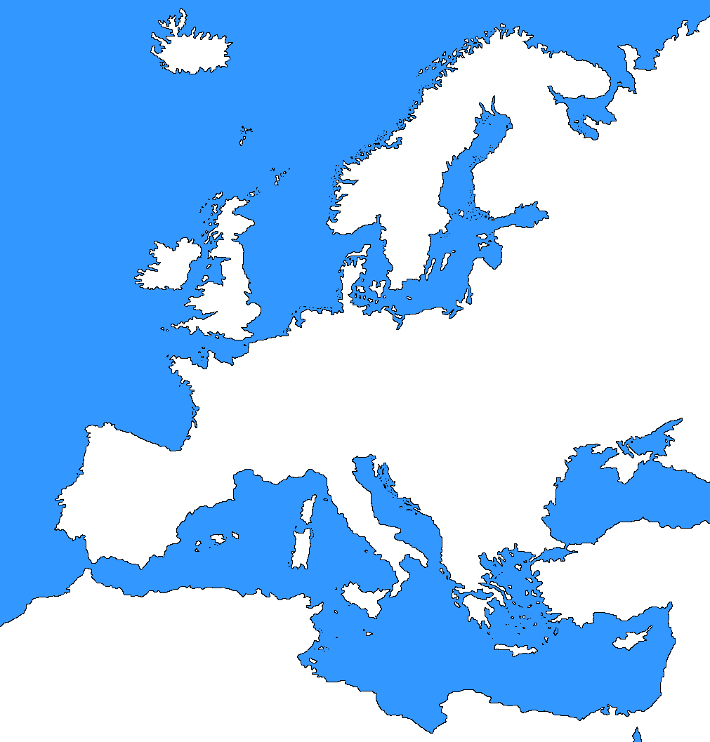 europe blank map