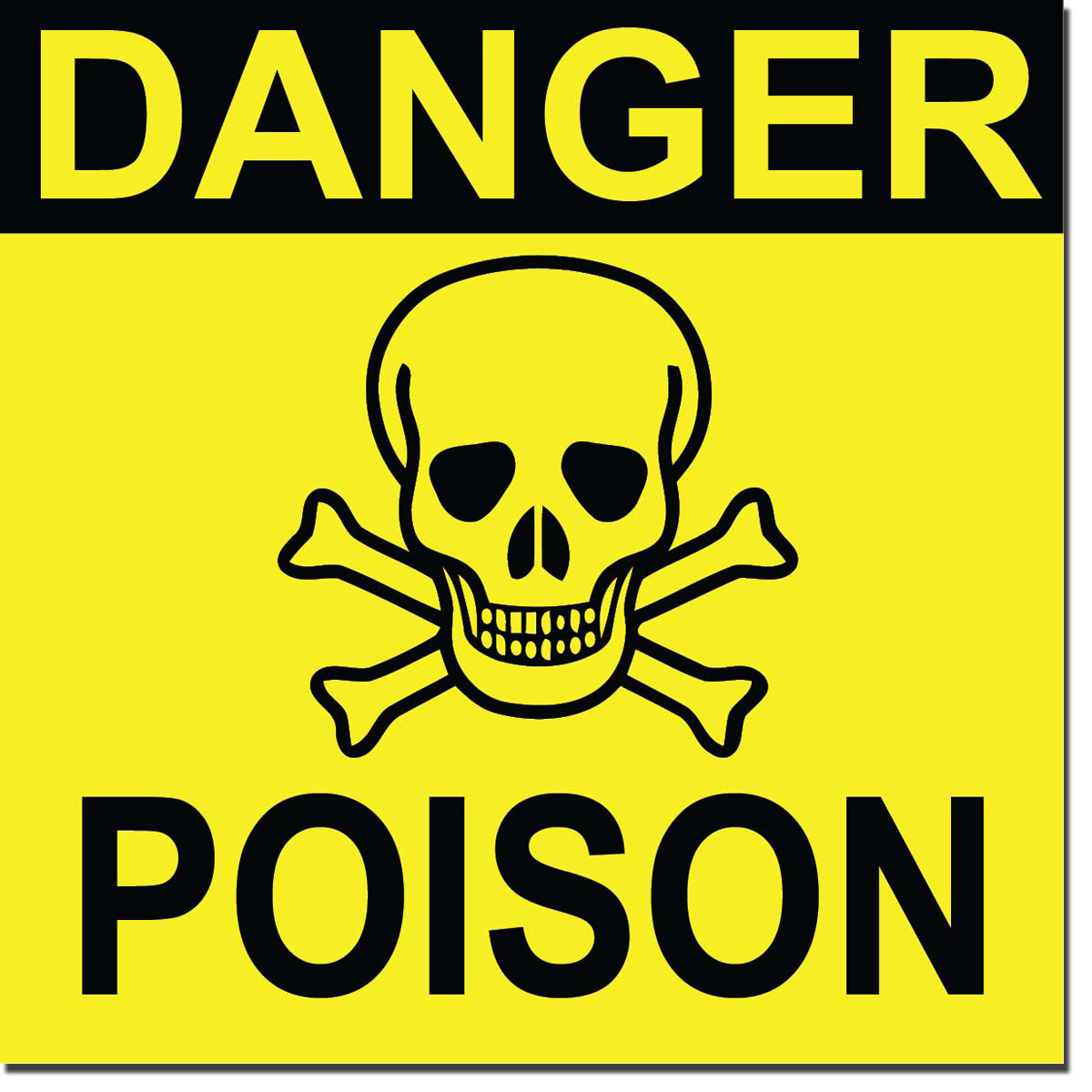 Symbol Of Poison On A Warning Label Symbol Of Poison On A Warning Label