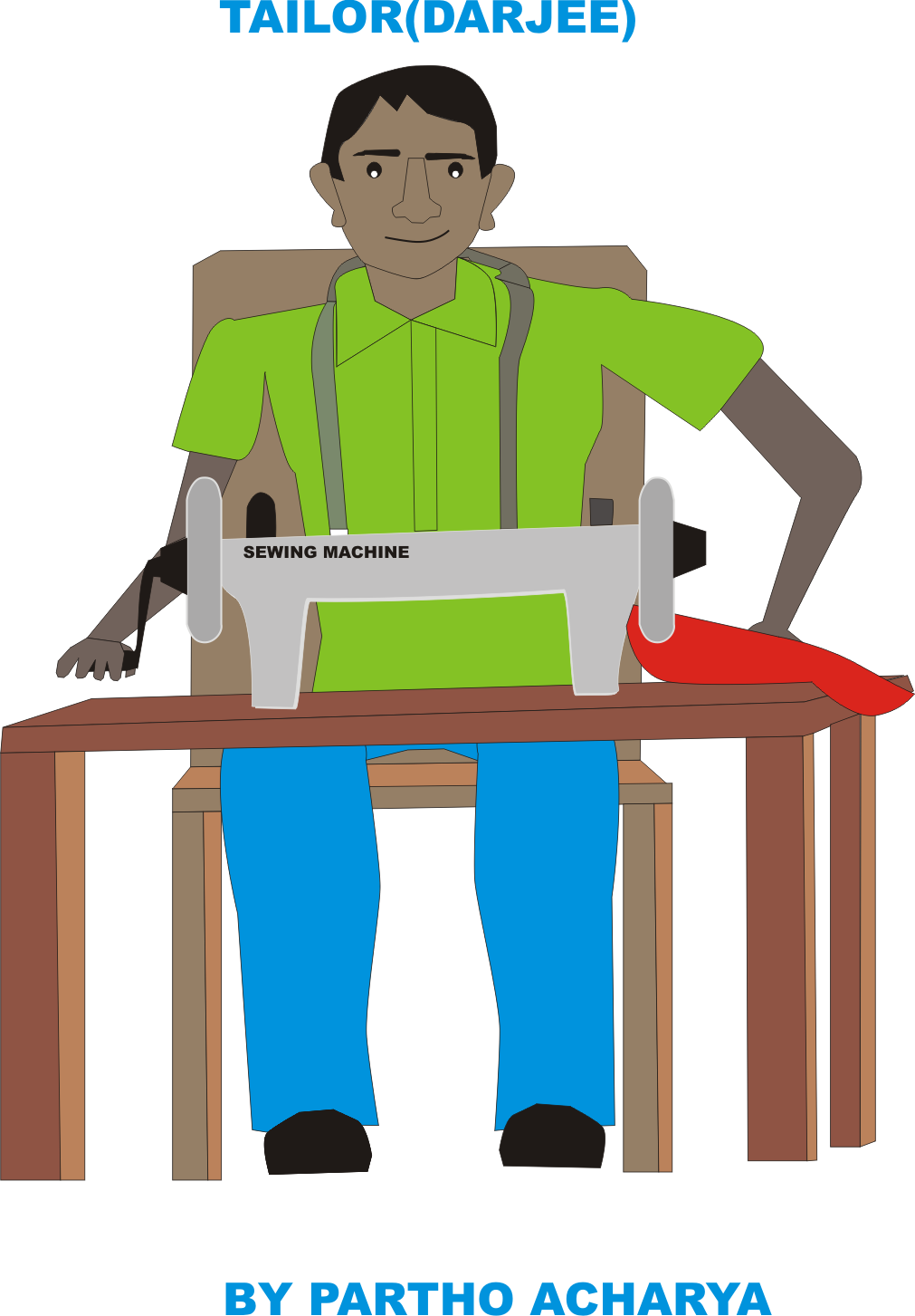 sewing machine lady - Clip Art Library