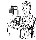 tailor clipart black and white - Clip Art Library