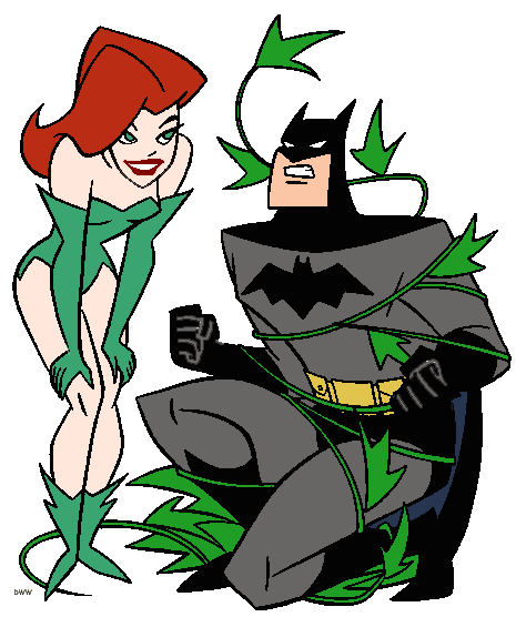 poison ivy and batman cartoon - Clip Art Library