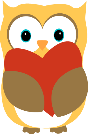 Cute Owl Holding Heart - Free Vector Illustration for Love & Care Themes