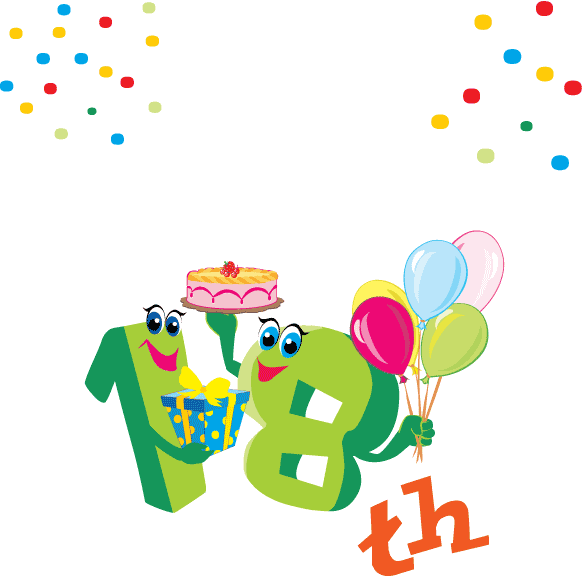 18th Birthday Celebration Clipart - Free Download & Usage Ideas